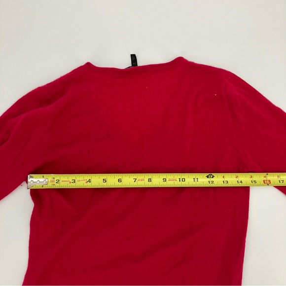 Escada Red Cashmere Long Sleeve Sweater - Size 34 - Picture 6 of 8